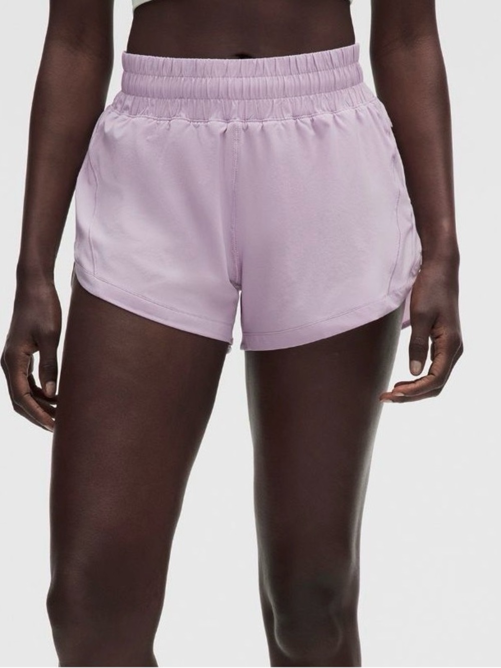 Lululemon Size 4 Track That High-Rise 3” Shorts in Lilac Play